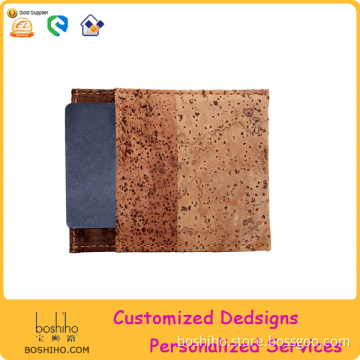 BOSHIHO Christmas Gift Raw Cork Slim Card Holder